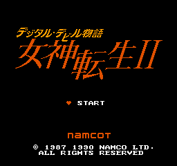 Digital Devil Story - Megami Tensei II (Japan) Title Screen